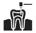Icon of a dental instrument performing root canal treatment on the center of a tooth